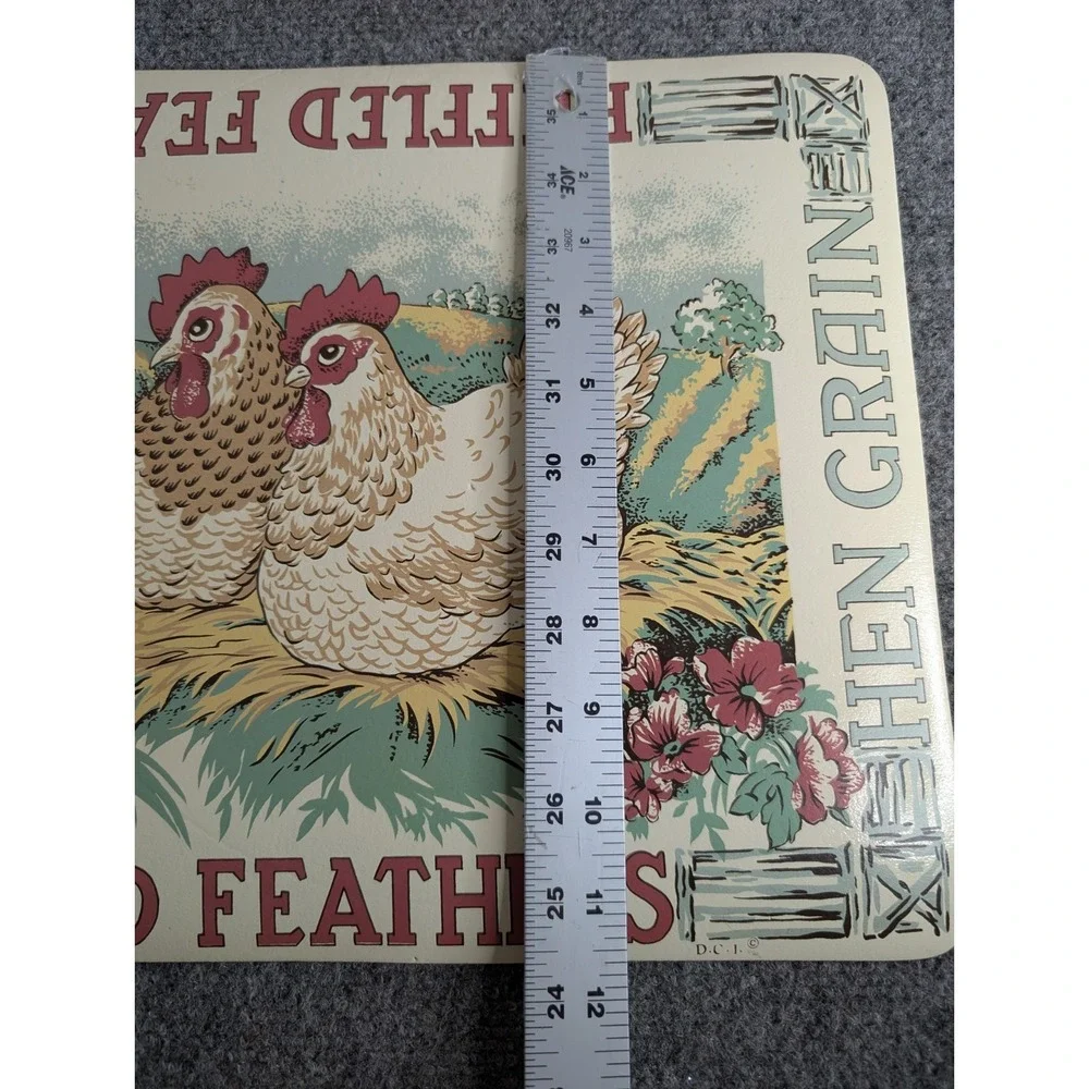 Lot Of 6 Vintage Hen Grain Ruffled Feathers Placemats By DCI Cottagecore Barn